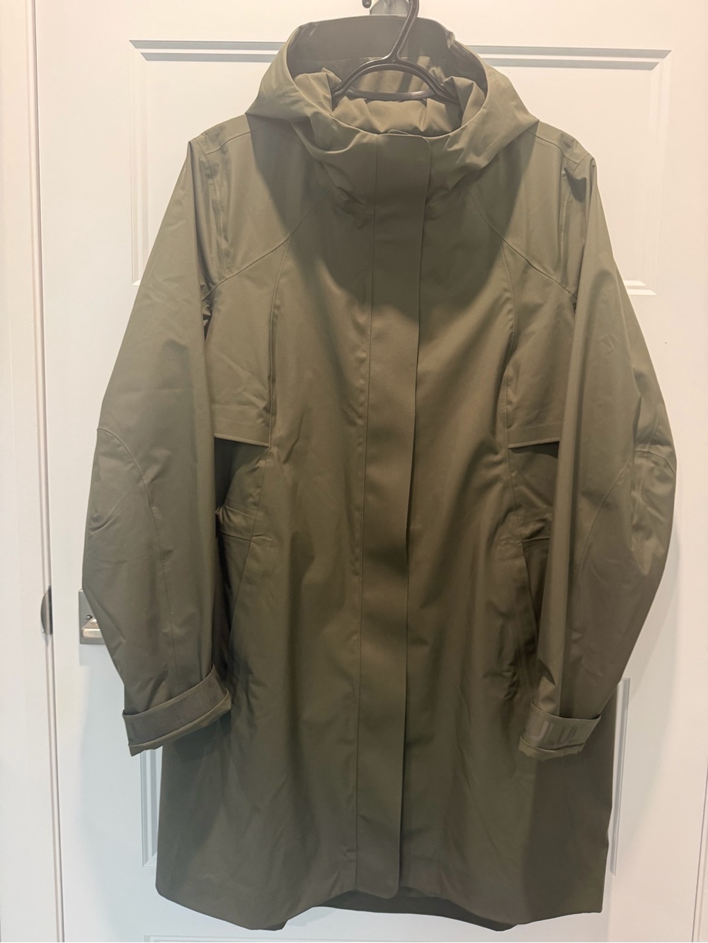 lululemon athletica Olive Green Hooded Raincoat